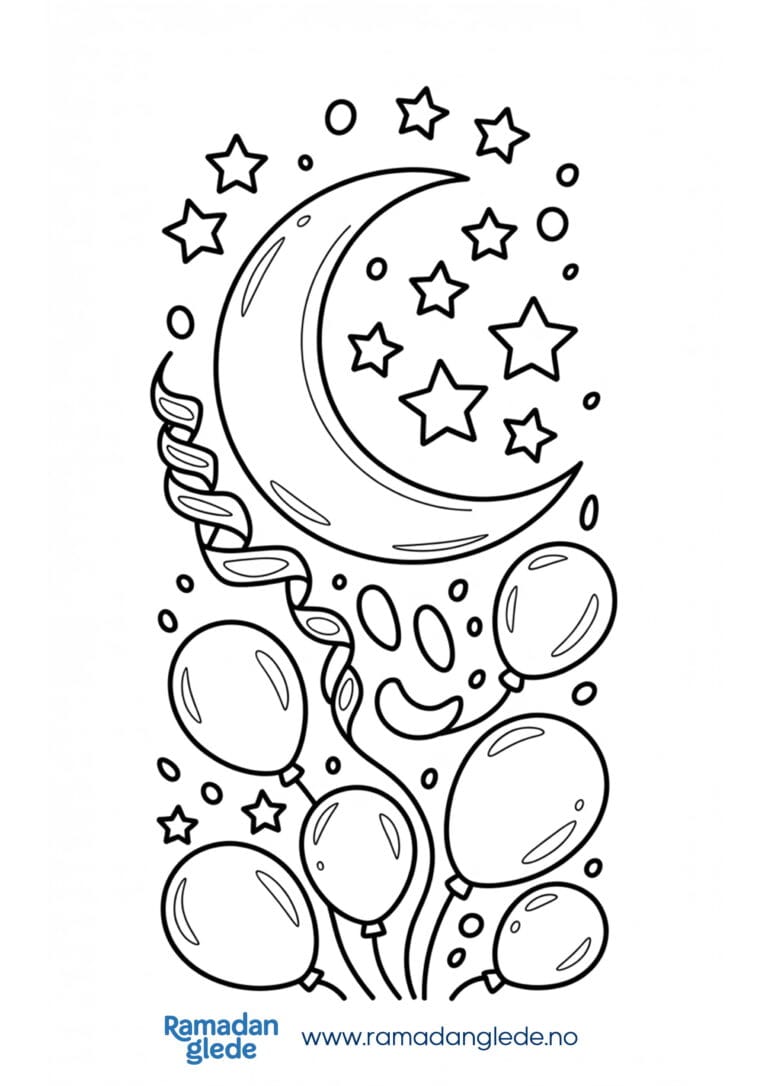 Fargeleggingsark: Eid Feiring Fargeark for Barn