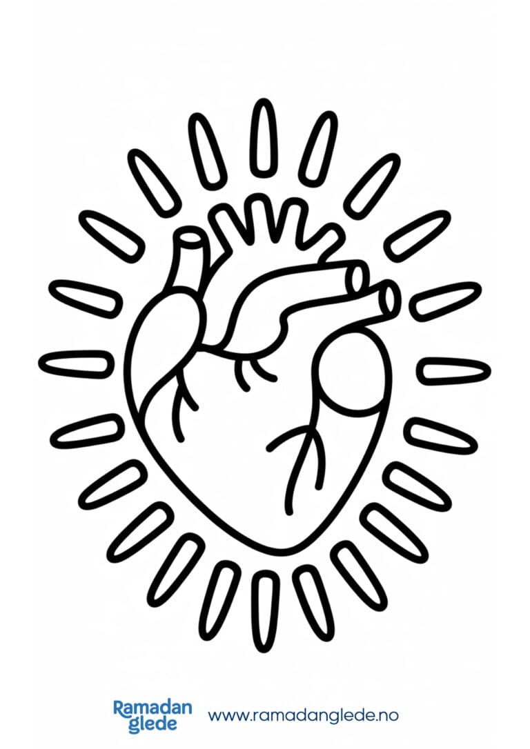Fargeleggingsark: Allahs barmhjertighet og tilgivelse fargeark for barn