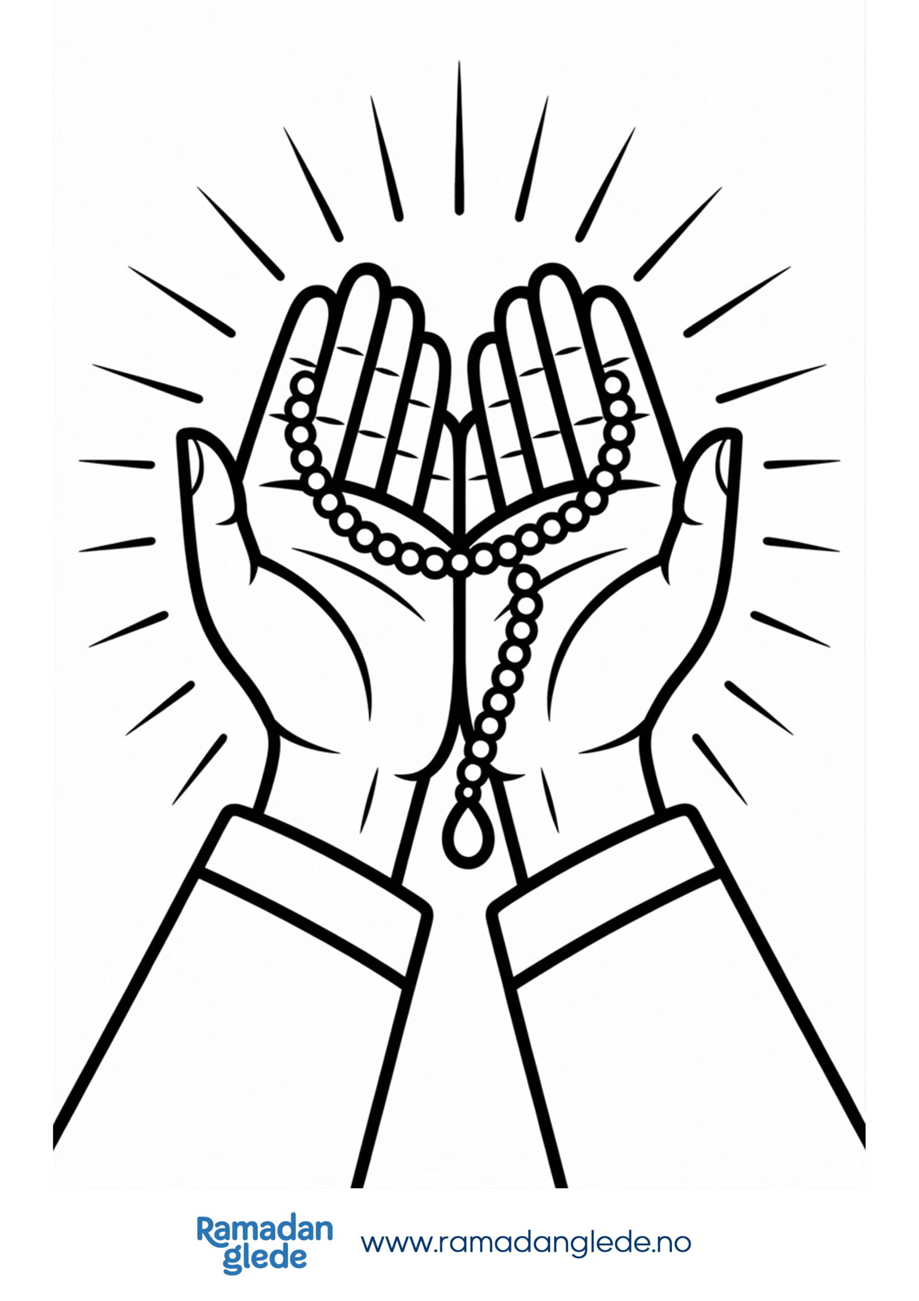 Dua for andre i Ramadan fargeark for barn