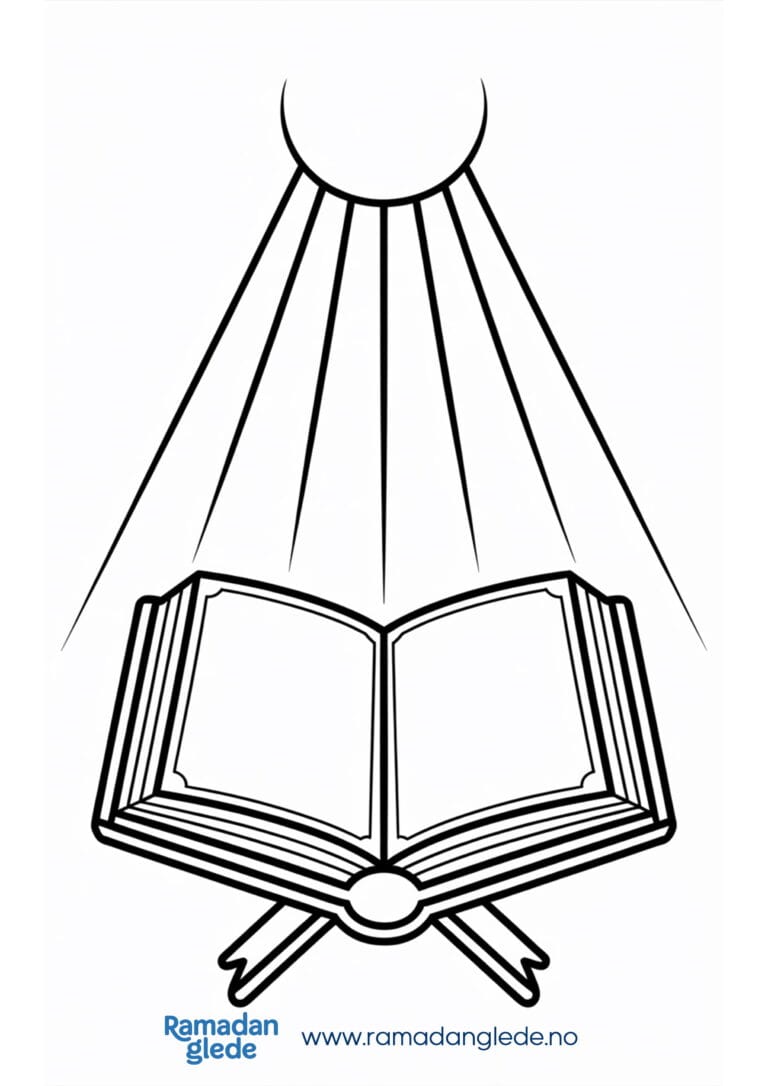 Fargeleggingsark: Glede i Ramadan med Quran fargeark for barn