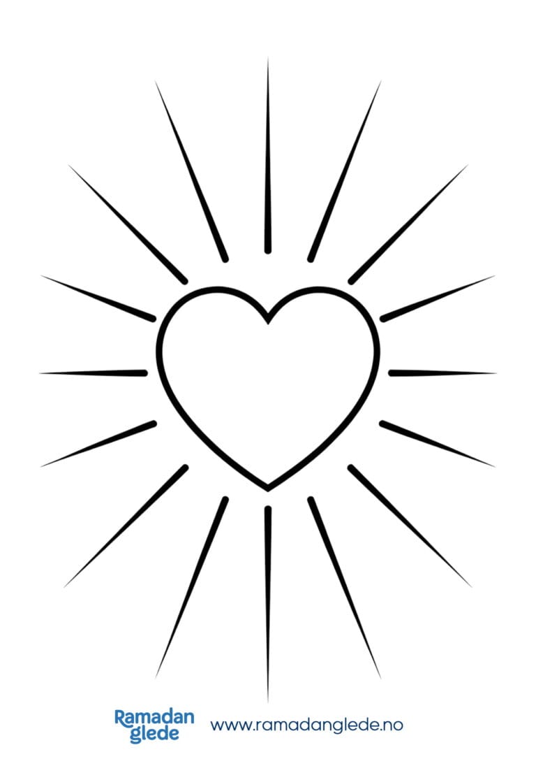 Fargeleggingsark: Glede i Ramadan fargeark for barn