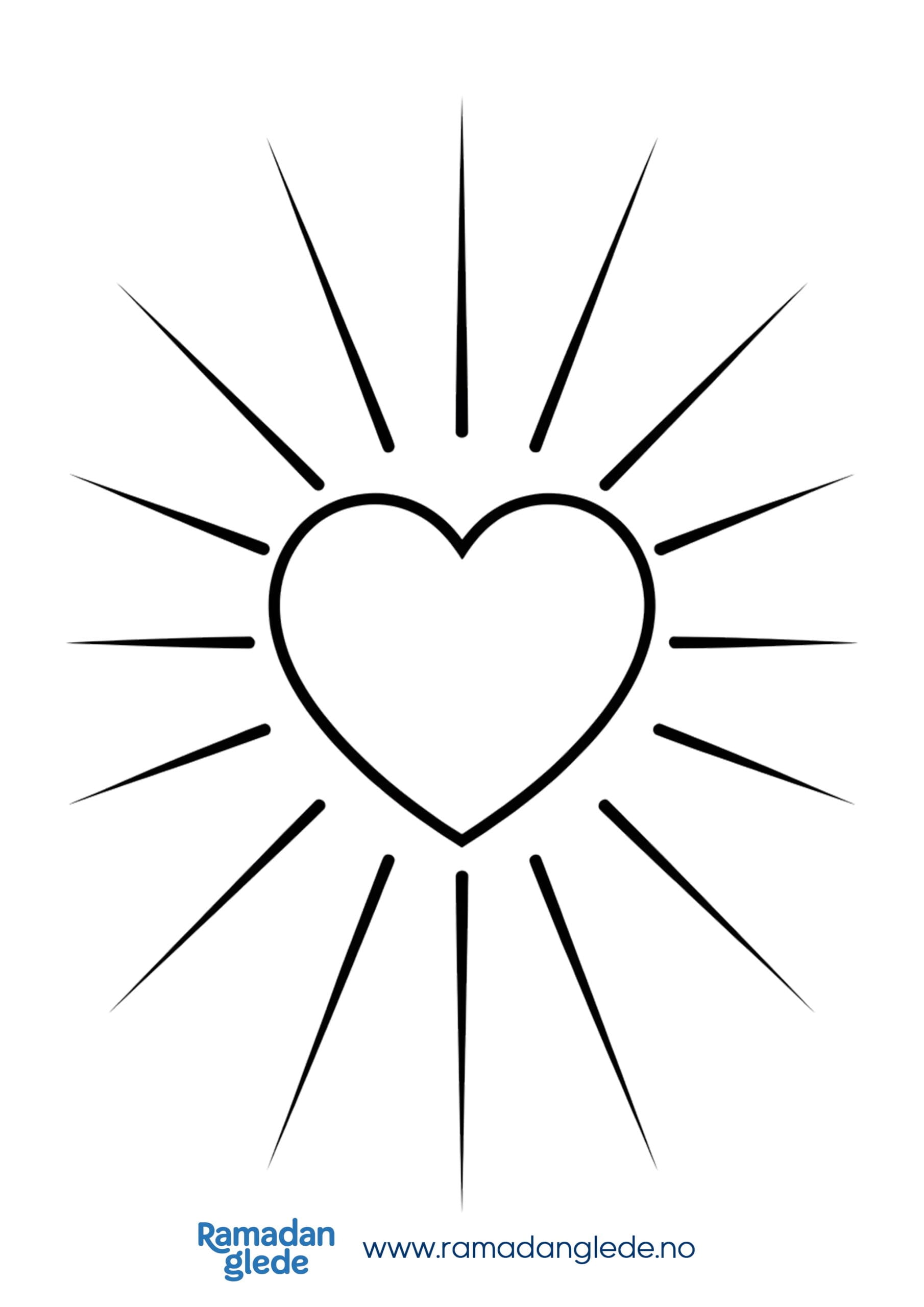 Glede i Ramadan fargeark for barn