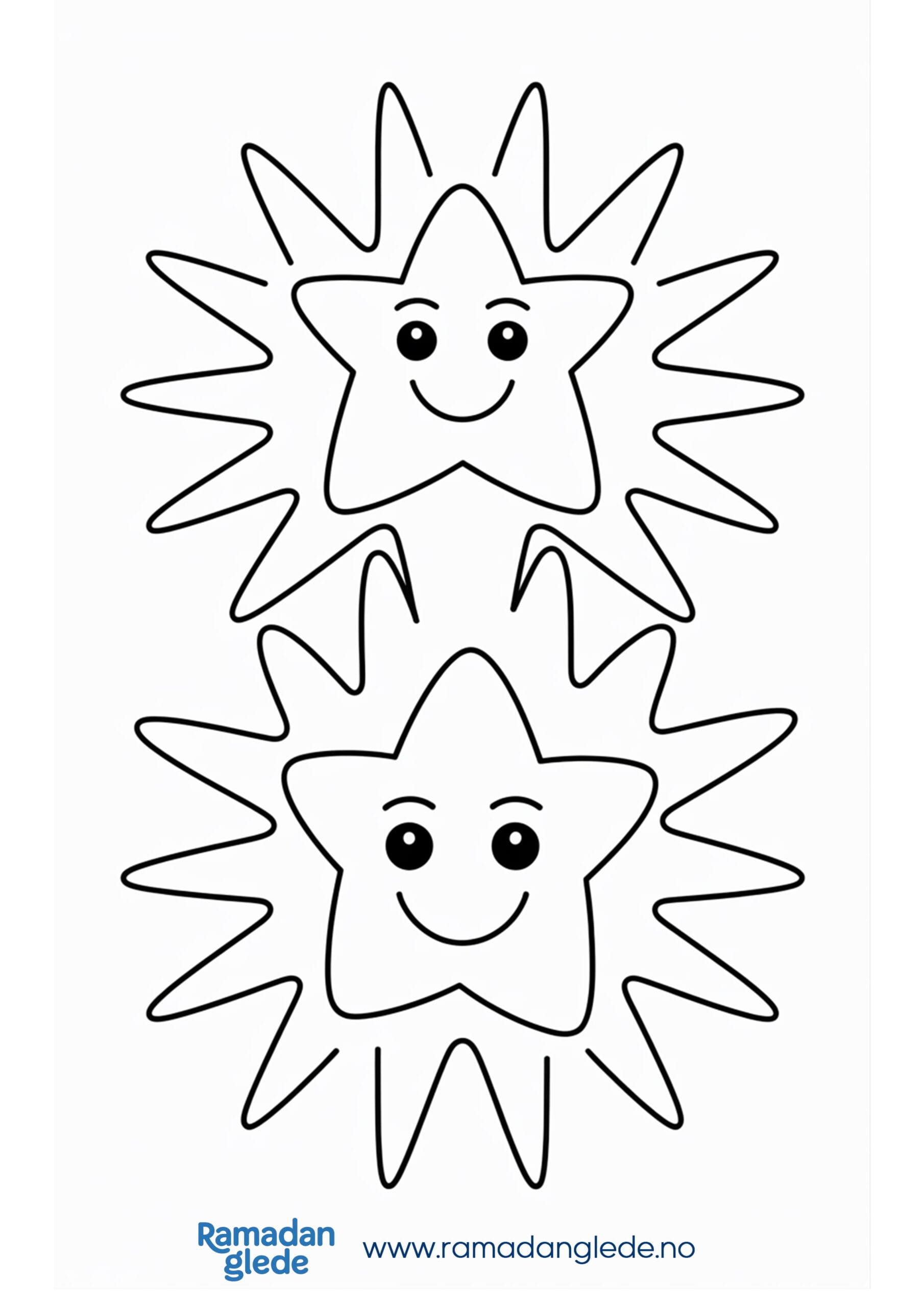Gode venner i Ramadan fargeark for barn