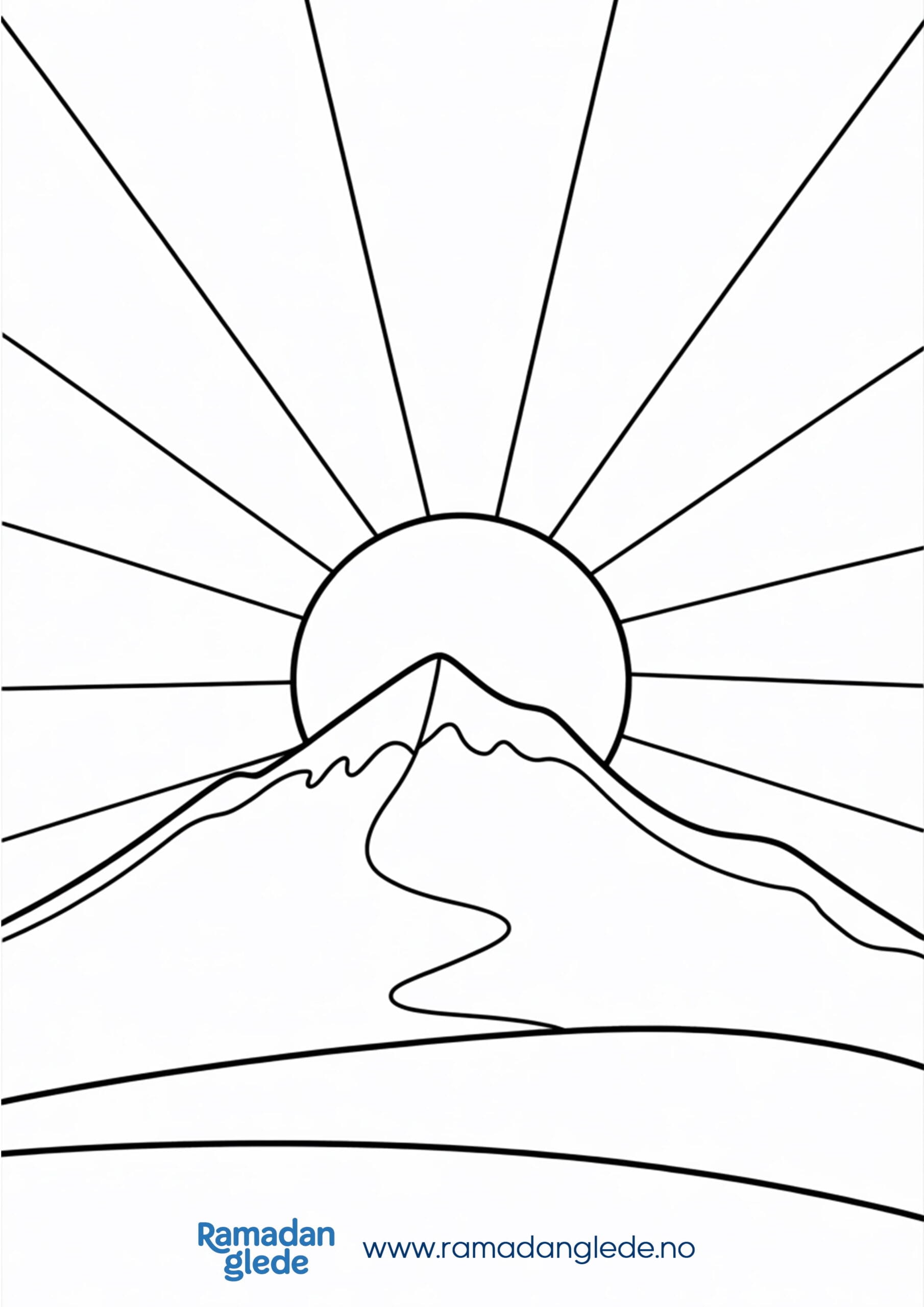 Huske Allah i Ramadan fargeark for barn