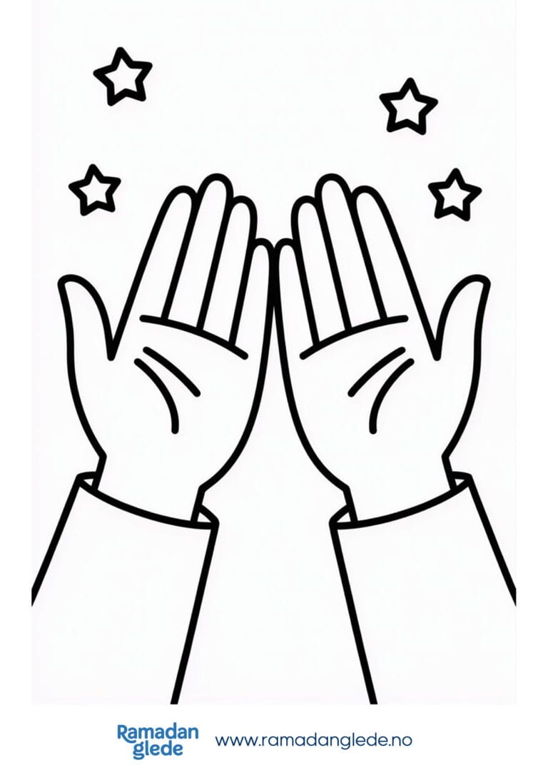 Fargeleggingsark: Respekt i Ramadan fargeark for barn