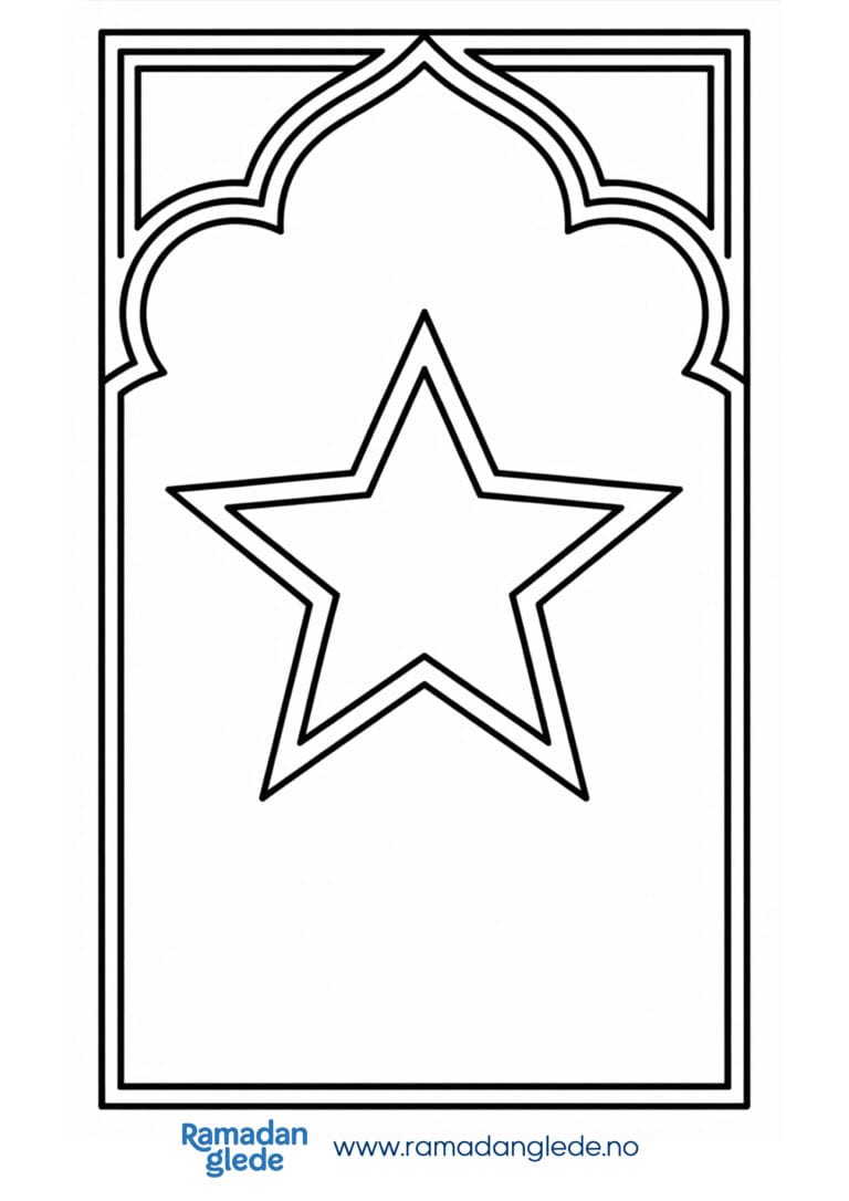 Fargeleggingsark: Sannhet i Ramadan fargeark for barn
