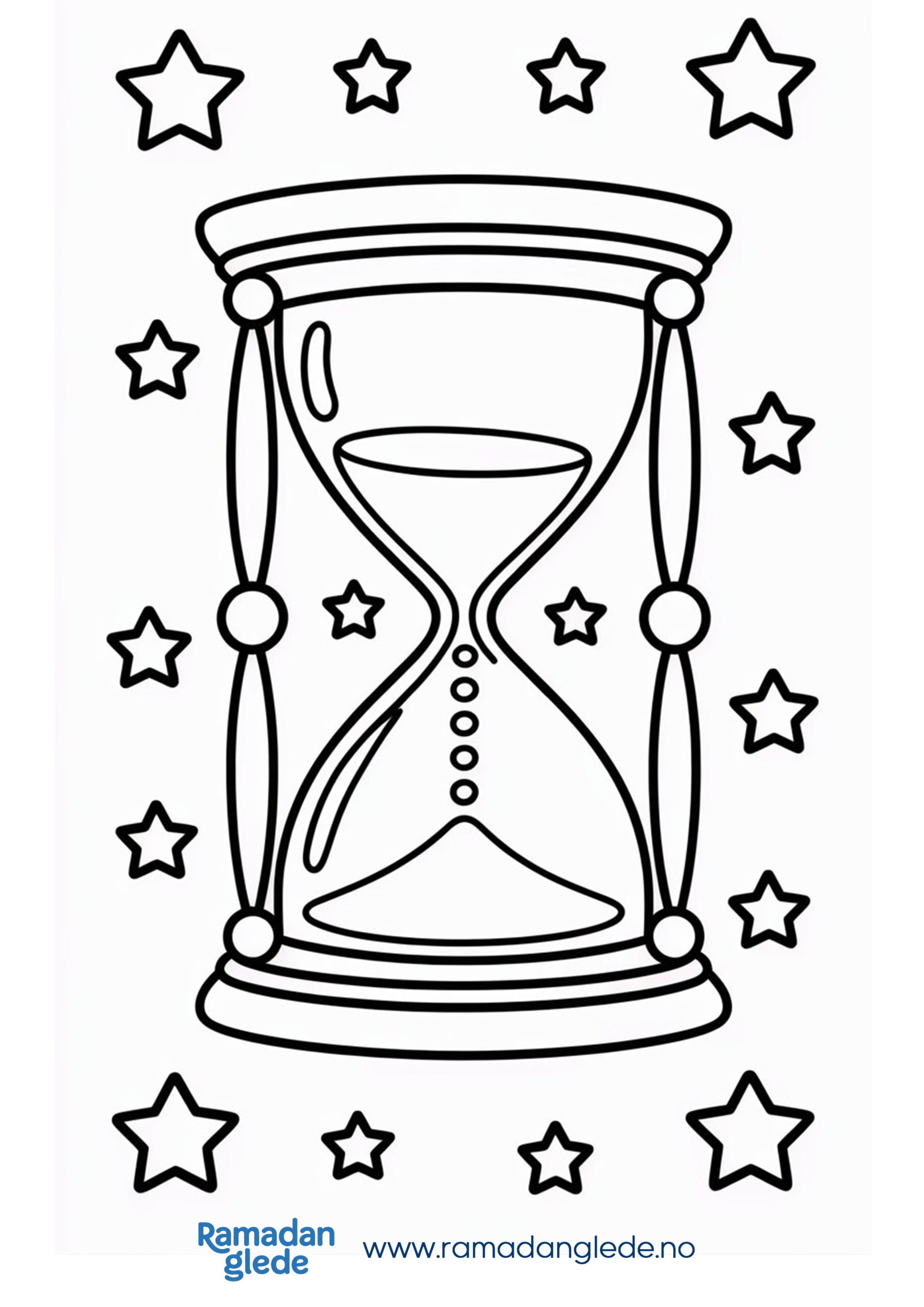 Tålmodighet i Ramadan fargeark for barn